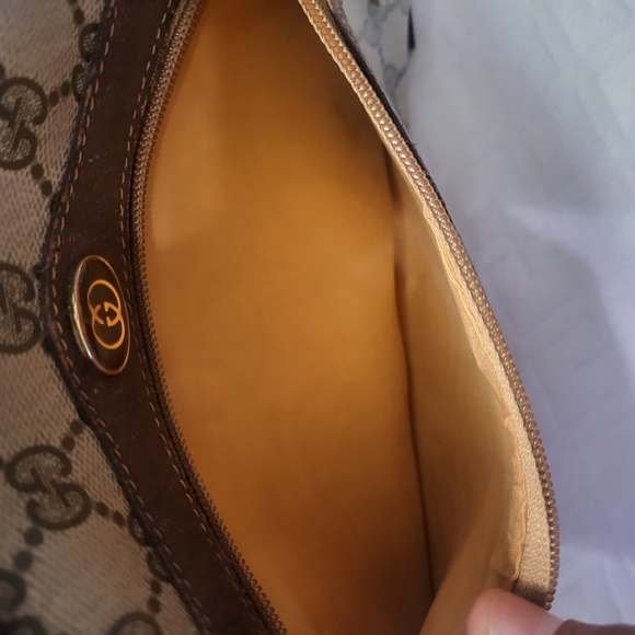 Vintage Good Condition GUCCI Shoulder Bag PVC GG Pattern Brown - Picture 5 of 12